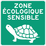 Pancarte des &eacute;cosyst&egrave;mes sensibles de la Trotue des Bois